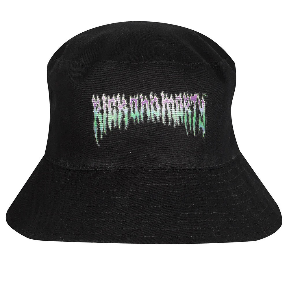 Black - Back - Rick And Morty Skull Reversible Bucket Hat