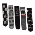 Black-Grey - Front - Star Wars Unisex Adult Dark Side Socks (Pack of 5)