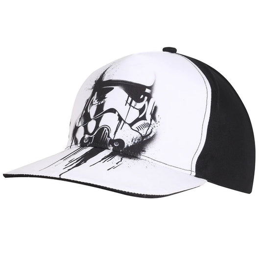 White-Black - Front - Star Wars Stormtrooper Paint Drip Baseball Cap