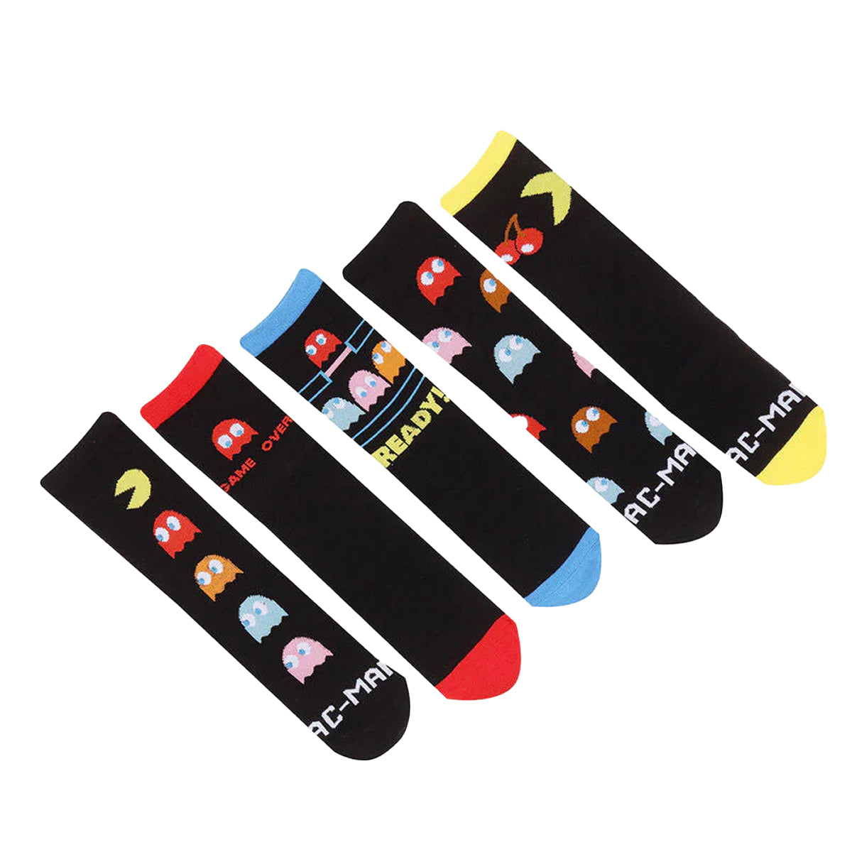 Multicoloured - Back - Pac Man Unisex Adult Socks Set (Pack of 5)