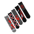 Grey-Black-Red - Back - Deadpool Unisex Adult Socks (Pack of 5)