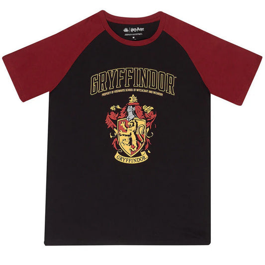 Black - Front - Harry Potter Unisex Adult Gryffindor Raglan T-Shirt