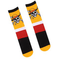 Yellow-Black-White-Red - Back - One Piece Unisex Adult Crossbones Socks