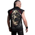 Black - Side - Spiral Direct Mens Screaming Death Stone Wash Sleeveless Shirt