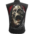 Black - Back - Spiral Direct Mens Screaming Death Stone Wash Sleeveless Shirt
