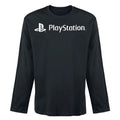 Black - Front - Playstation Unisex Adult Logo Long-Sleeved Sweatshirt