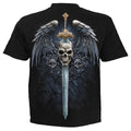Black - Back - Spiral Direct Mens Angel Sword Cotton Short-Sleeved T-Shirt