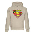 Natural - Front - Superman Unisex Adult Classic Logo Hoodie
