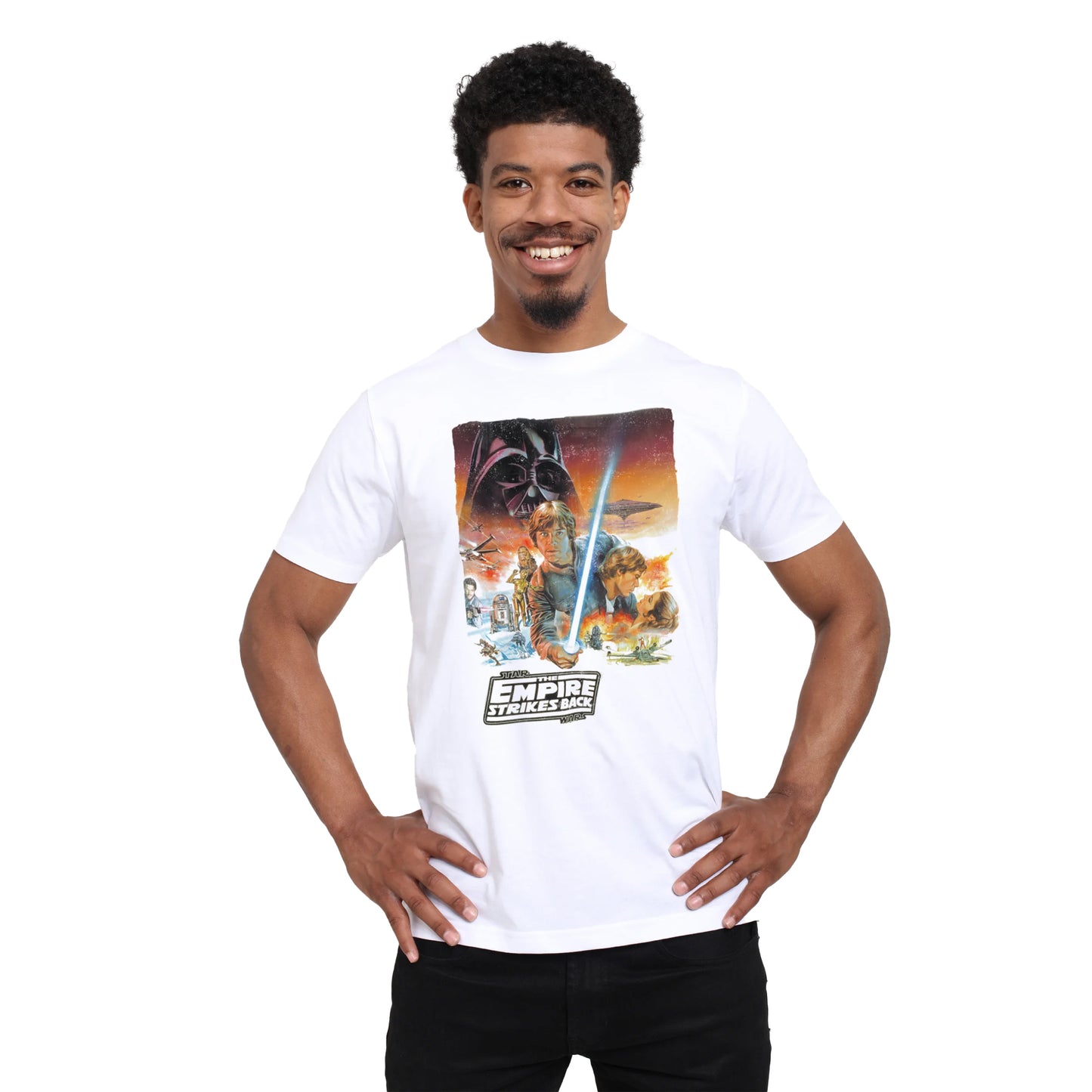 White - Side - Star Wars Unisex Adult Episode 5 Poster T-Shirt