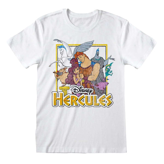 White - Front - Hercules Unisex Adult Group T-Shirt