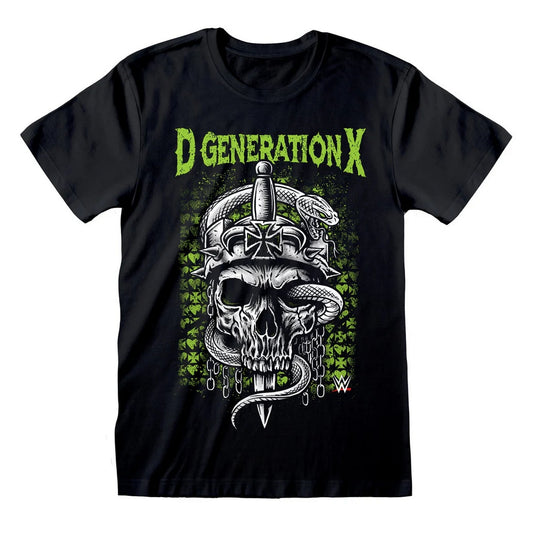 Black - Front - WWE Unisex Adult DX T-Shirt