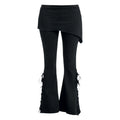 Black - Front - Spiral Direct Womens-Ladies 2 in 1 Bootcut Leggings