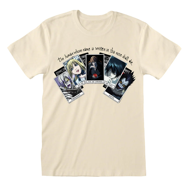 Natural - Front - Death Note Unisex Adult Playing Card T-Shirt
