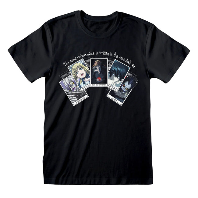 Black - Front - Death Note Unisex Adult Playing Card T-Shirt