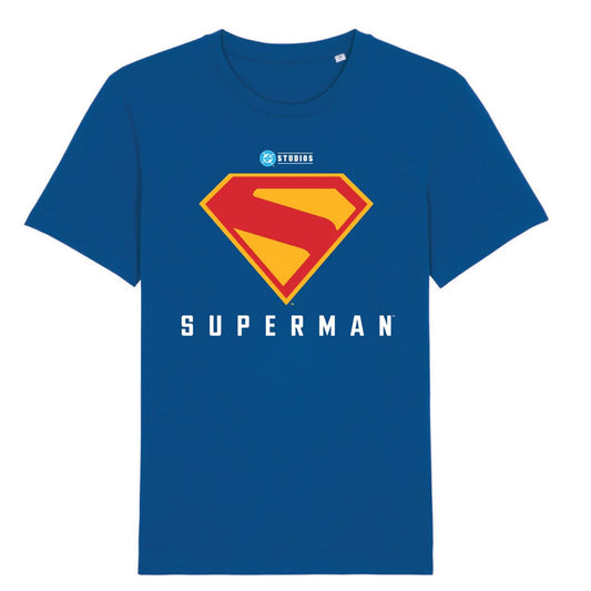 Cobalt Blue - Front - Superman Unisex Adult 2025 Classic Logo T-Shirt