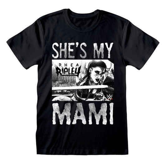 Black - Front - WWE Unisex Adult Rhea Ripley She´s my Mami T-Shirt