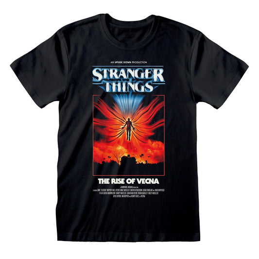 Black - Front - Stranger Things Unisex Adult The Rise Of Vecna Poster T-Shirt