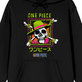Black - Side - One Piece Unisex Adult Strawhat Pirates Hoodie