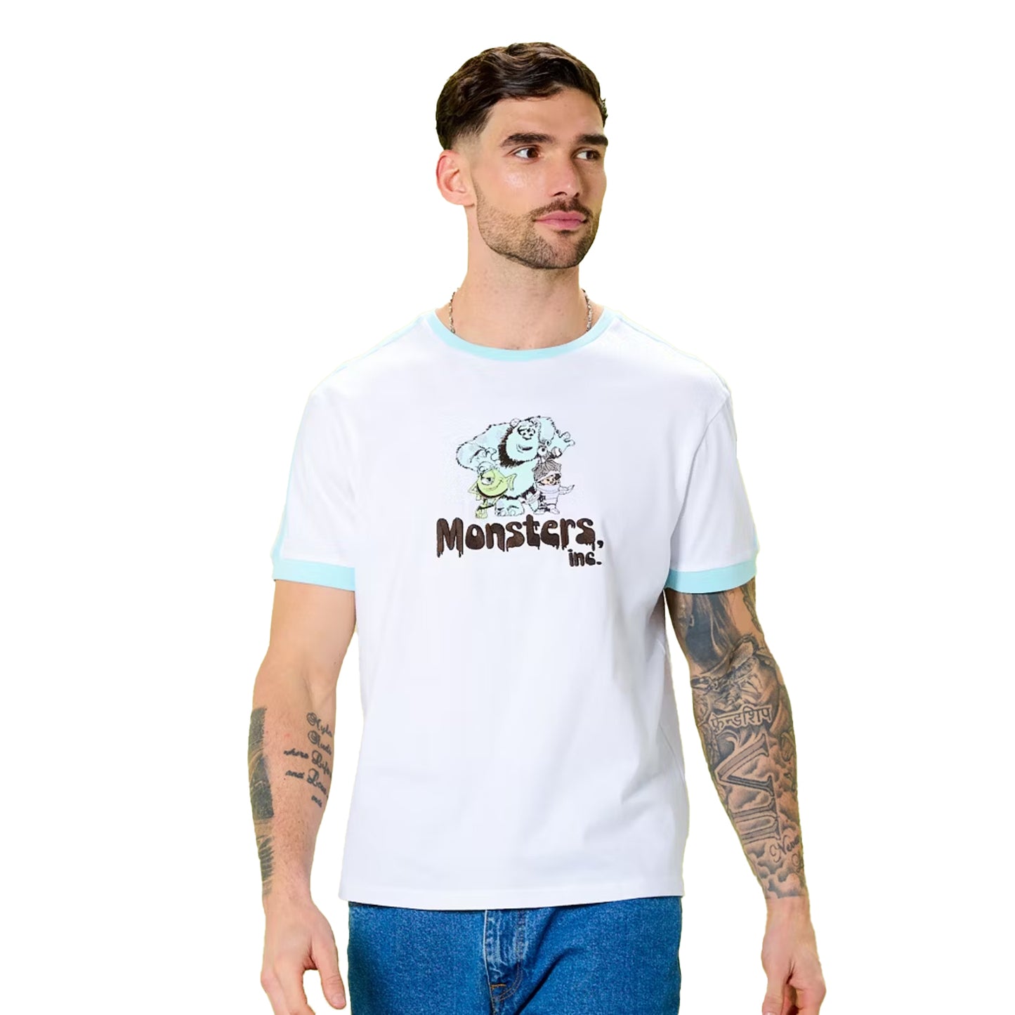 White - Side - Monsters Inc Unisex Adult Nope T-Shirt