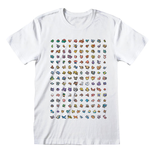 White - Front - Pokemon Unisex Adult Characters Cotton T-Shirt