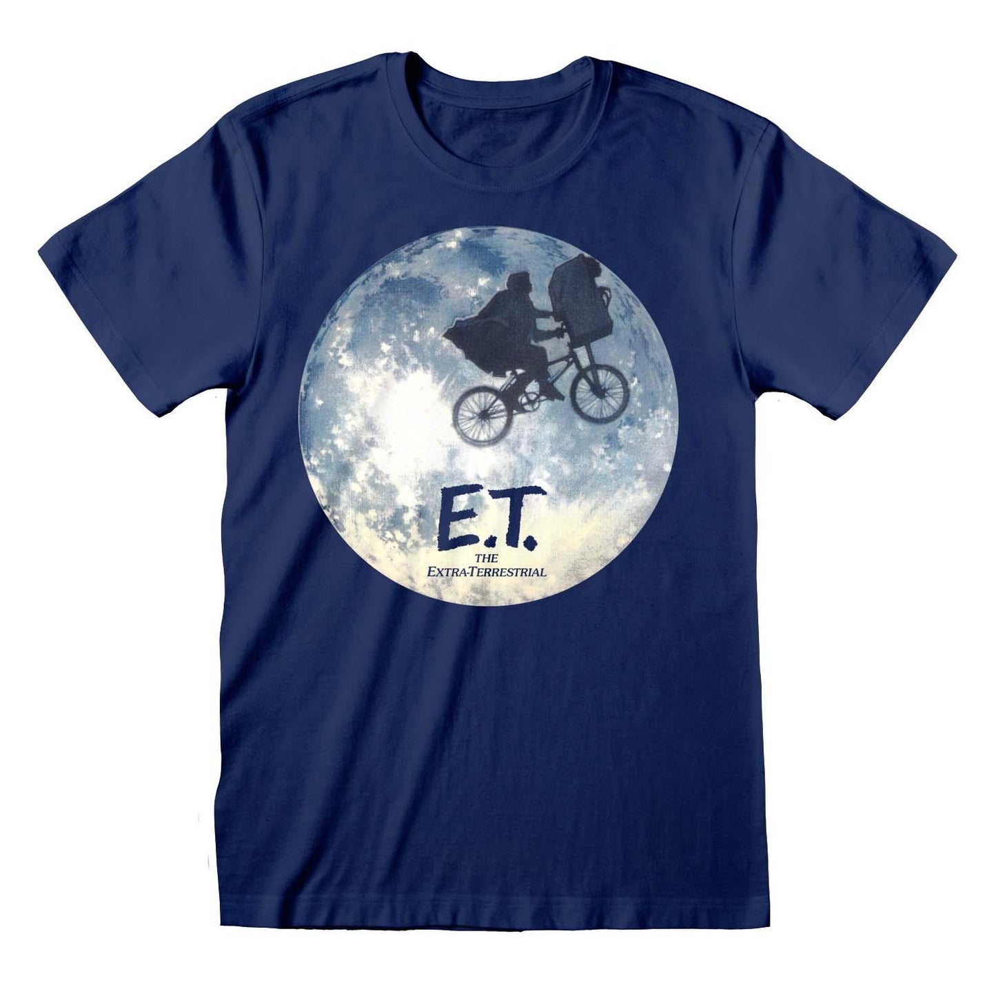 Blue - Side - E.T. the Extra-Terrestrial Unisex Adult Moon Silhouette T-Shirt