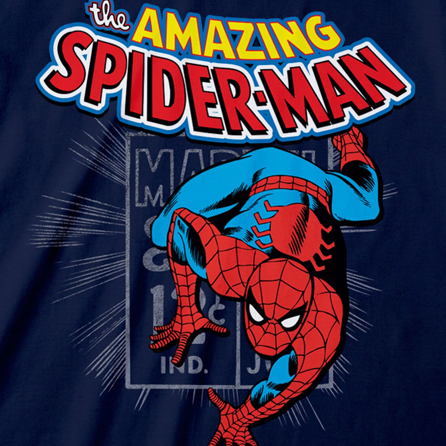 Navy - Side - Marvel Childrens-Kids Amazing Spider-Man T-Shirt