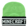Green-Black - Back - Minecraft Face Creeper Beanie