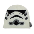 White - Front - Star Wars Face Trooper Beanie