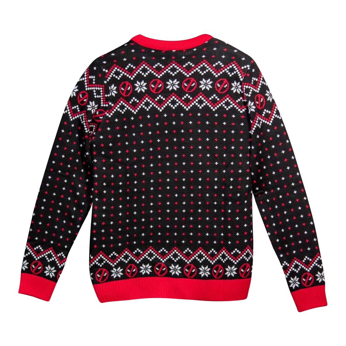 Black-Red-White - Back - Deadpool Unisex Adult Spray Knitted Christmas Jumper
