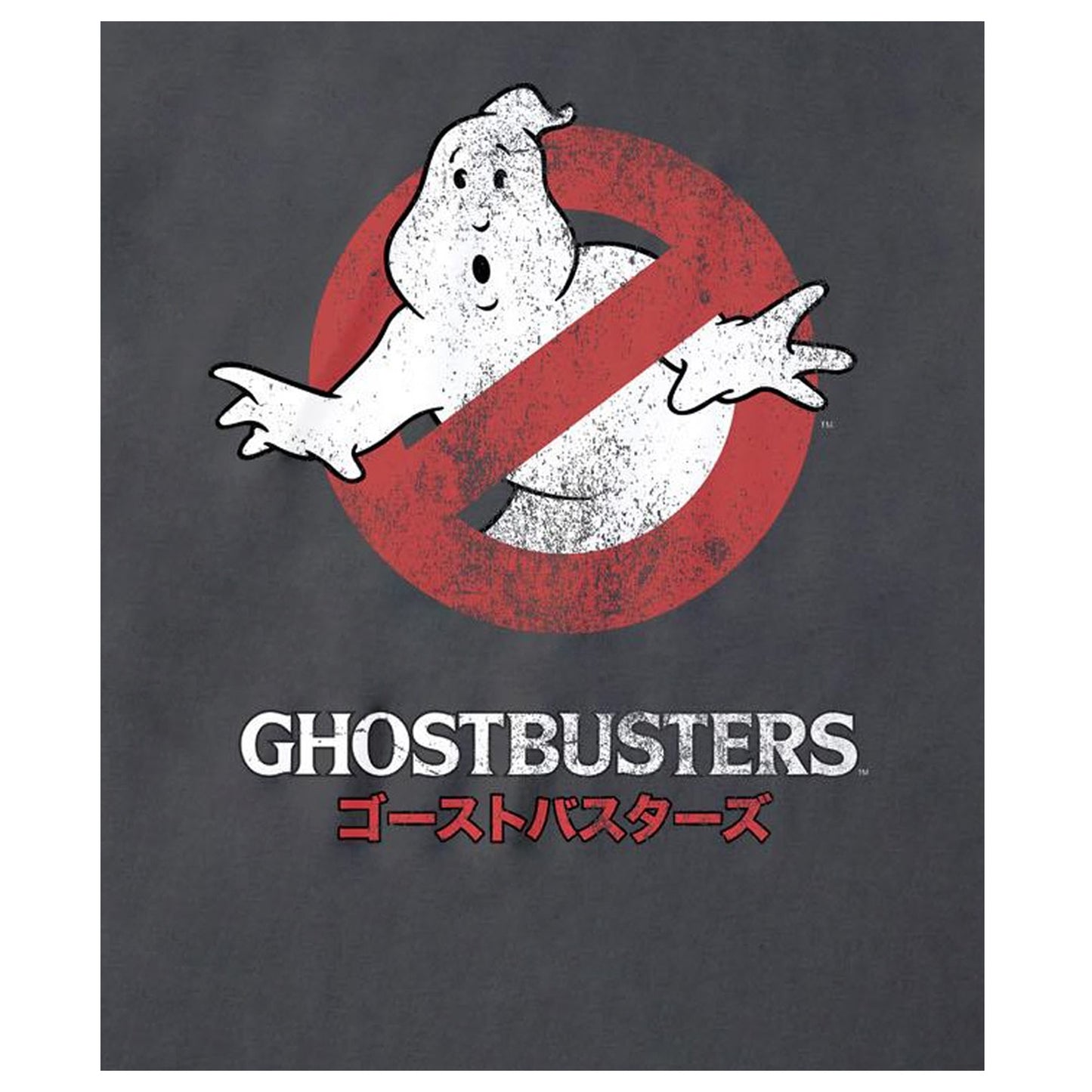 Charcoal - Side - Ghostbusters Unisex Adult Japanese Logo T-Shirt