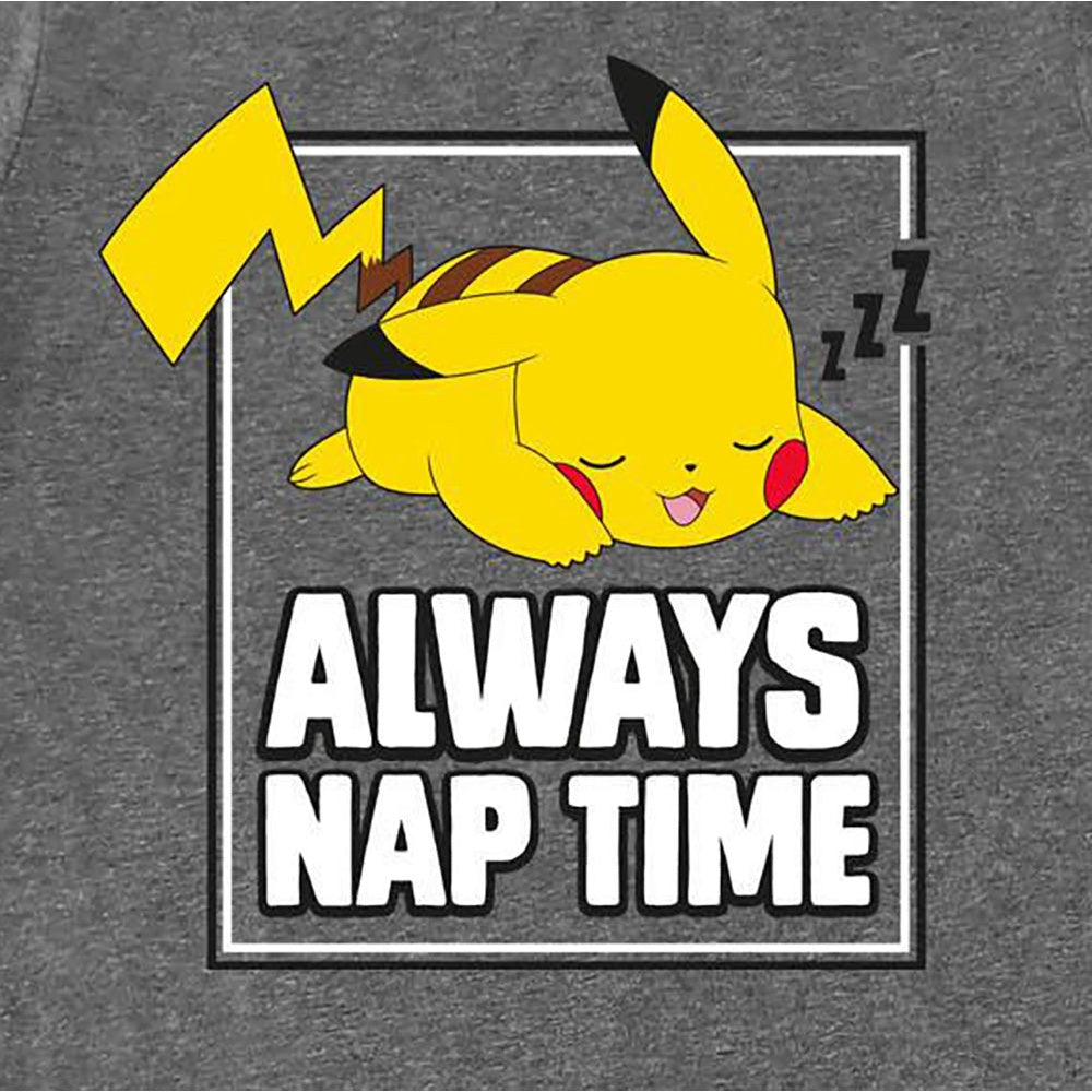Dark Heather Grey - Side - Pokemon Womens-Ladies Pikachu Heather T-Shirt Dress