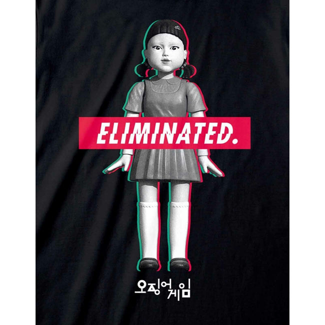 Black-White-Red - Lifestyle - Squid Game Unisex Adult Elimination Doll T-Shirt