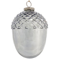 Grey - Front - Hill Interiors Noel Collection Smoked Midnight Acorn Christmas Bauble