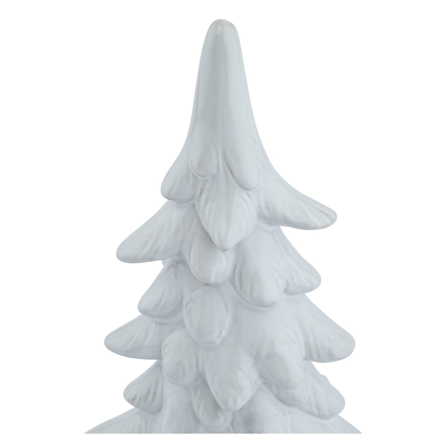 White - Side - Hill Interiors Snowy Fir Tree Decoration