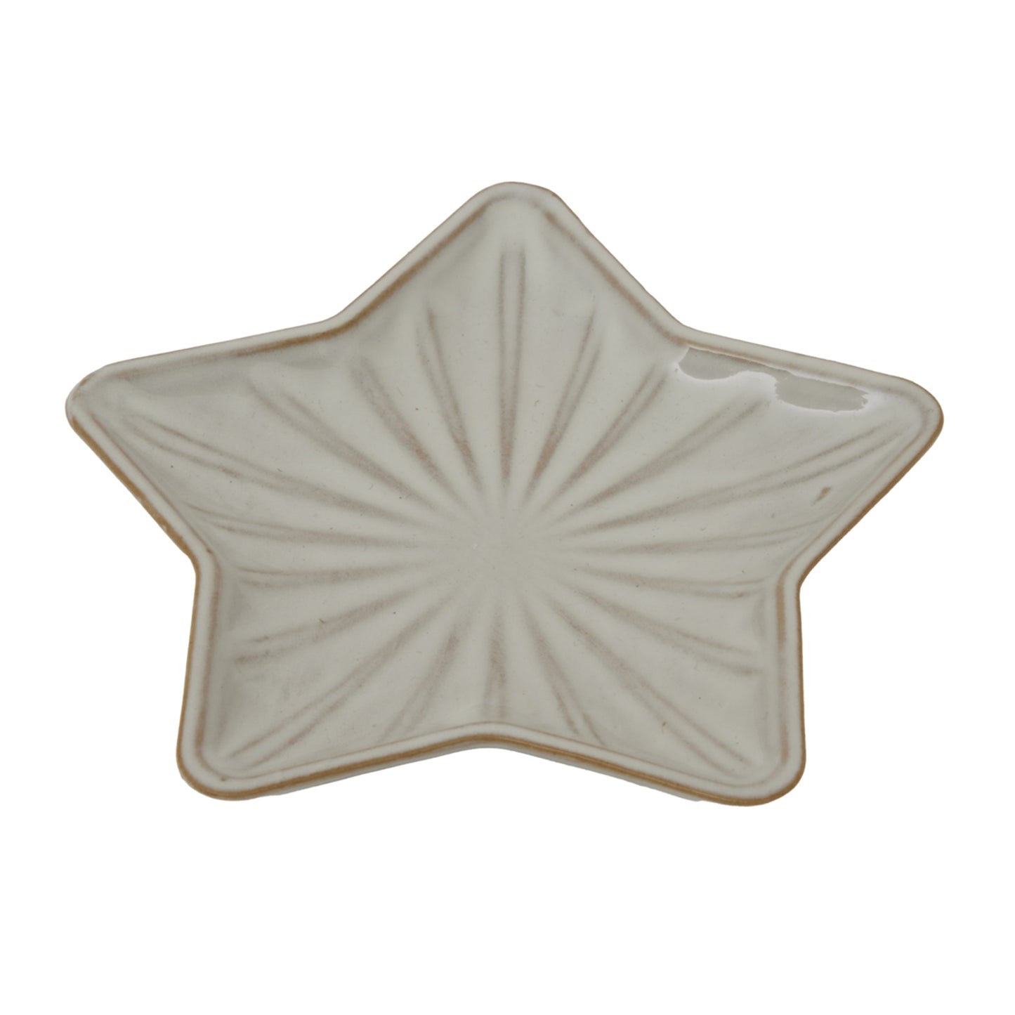 White - Back - Hill Interiors Ceramic Star Christmas Dish