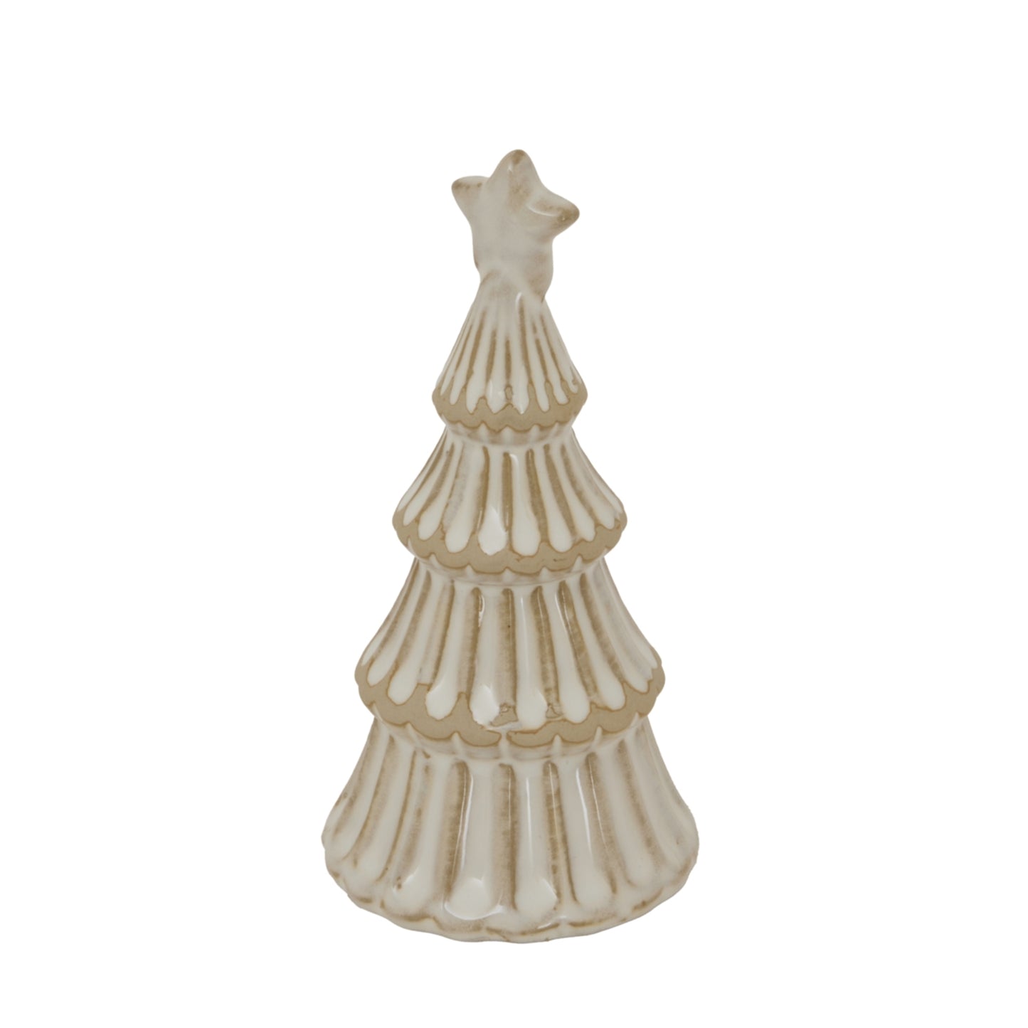 White - Back - Hill Interiors Ceramic Layered Tree Christmas Decoration