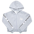Grey - Front - Hype Girls Just Hype Tape Crop Hoodie