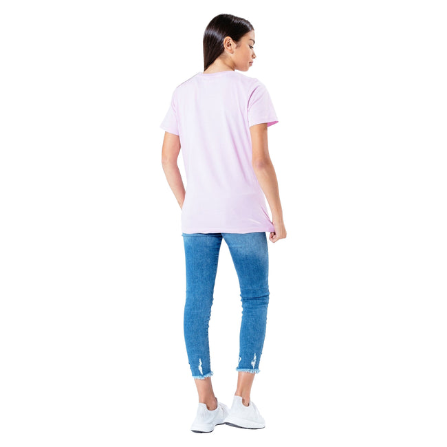 Lilac-Silver - Back - Hype Girls Glitter T-Shirt