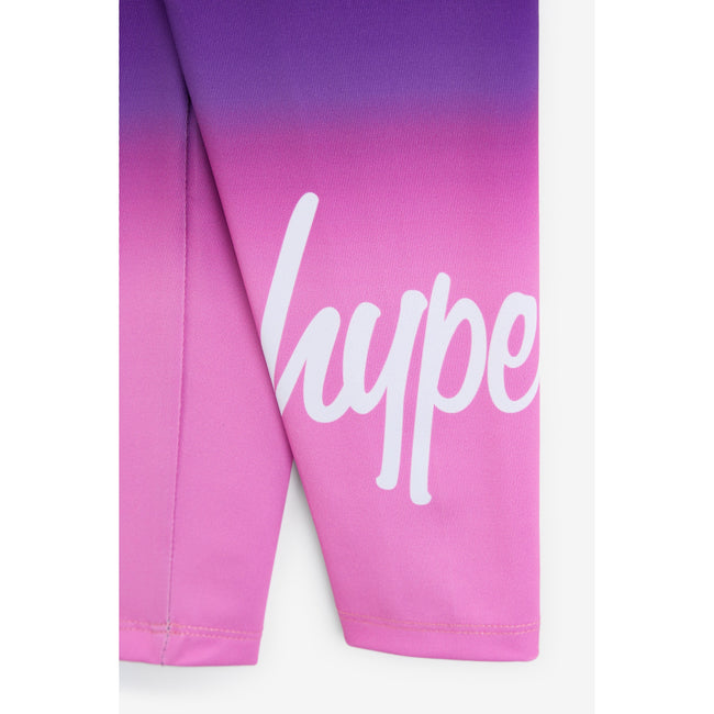 Light Purple-Black - Close up - Hype Girls Sweetshop Fade Leggings