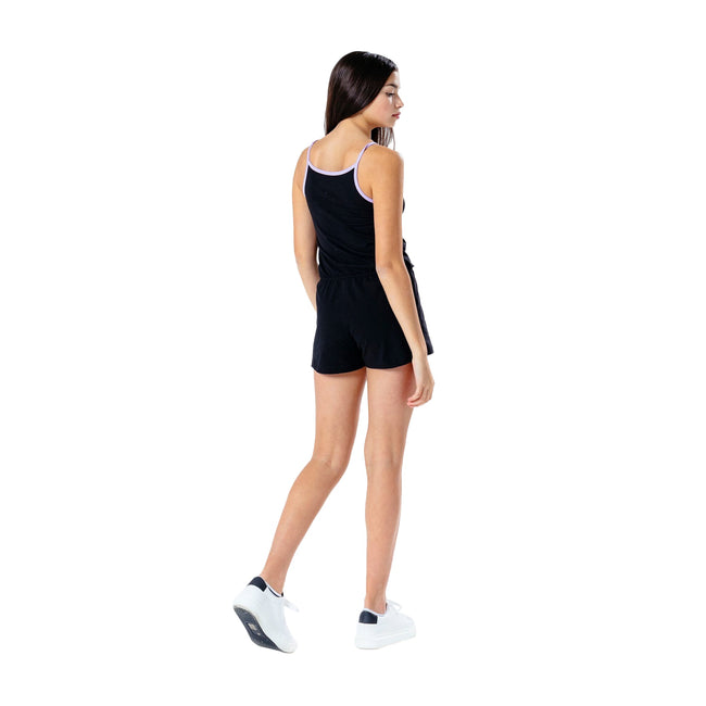 Black-Purple - Lifestyle - Hype Girls Strappy Playsuit
