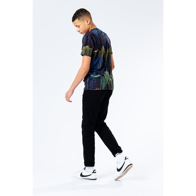 Black-Multicoloured - Lifestyle - Hype Childrens-Kids Rainbow Drips T-Shirt