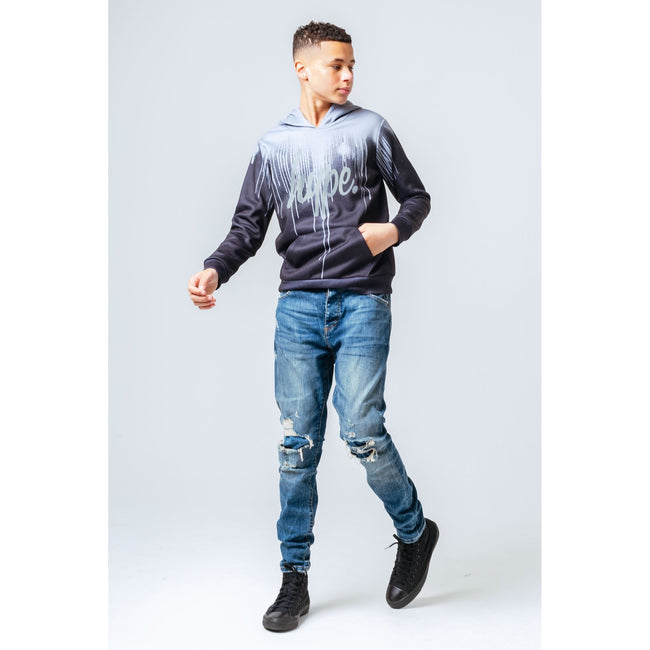 Black-Grey - Back - Hype Boys Drips Pullover Hoodie