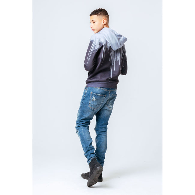 Black-Grey - Side - Hype Boys Drips Pullover Hoodie
