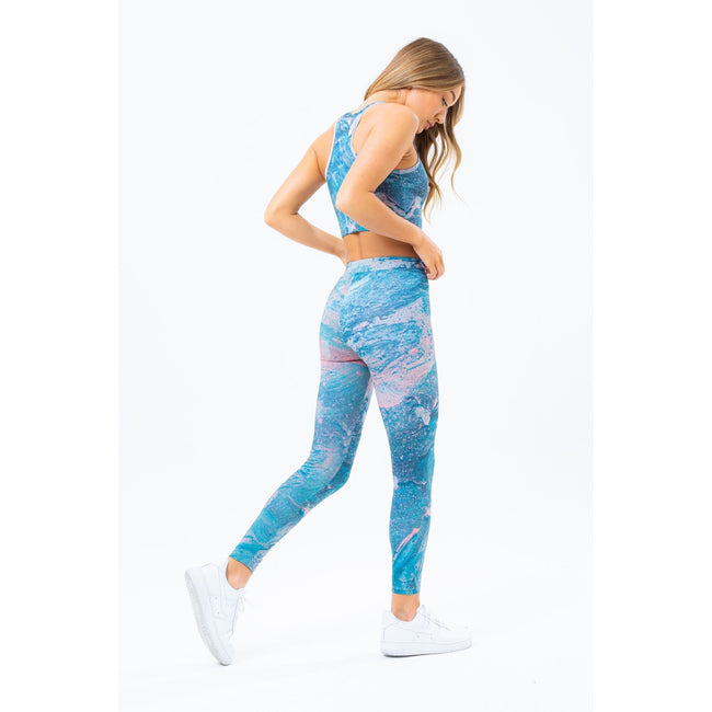 Blue - Pack Shot - Hype Womens-Ladies Blue Marble Bralette