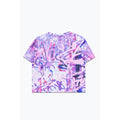 Pink-Purple - Back - Hype Girls Graffiti Nerf Crop T-Shirt