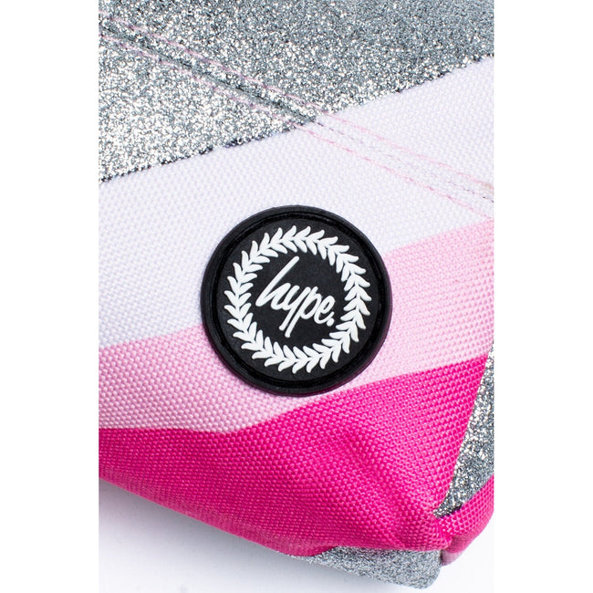 Grey-Pink-Black - Lifestyle - Hype Glitter Wave Leopard Pencil Case