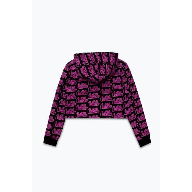 Black-Pink - Pack Shot - Hype Girls Logo LOL Surprise Crop Hoodie