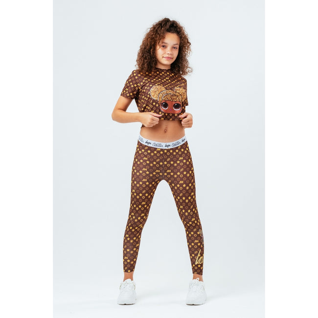 Brown - Back - Hype Girls Queen Bee LOL Surprise Crop T-Shirt