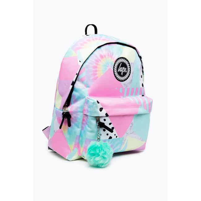 Pink-Mint - Side - Hype Pastel Collage Backpack