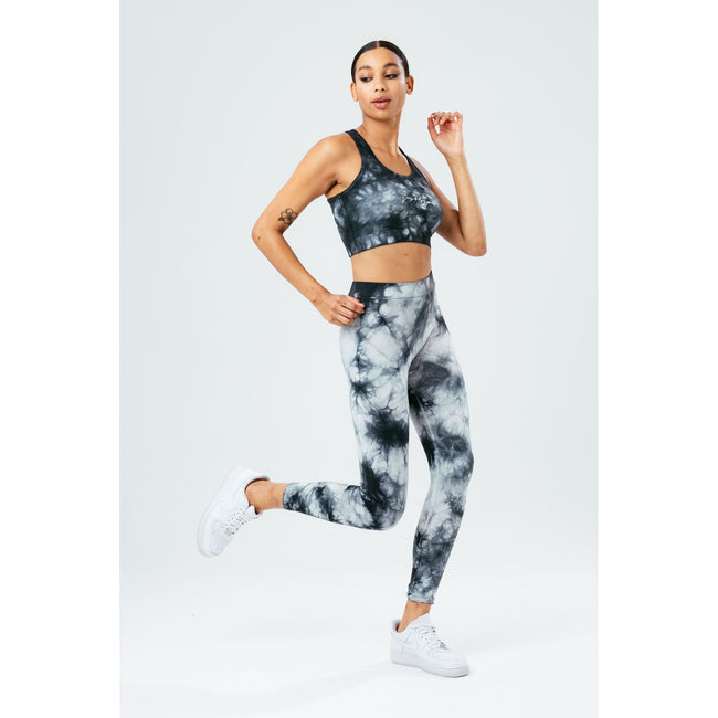 Black-White - Side - Hype Womens-Ladies Mono Dye Bralette